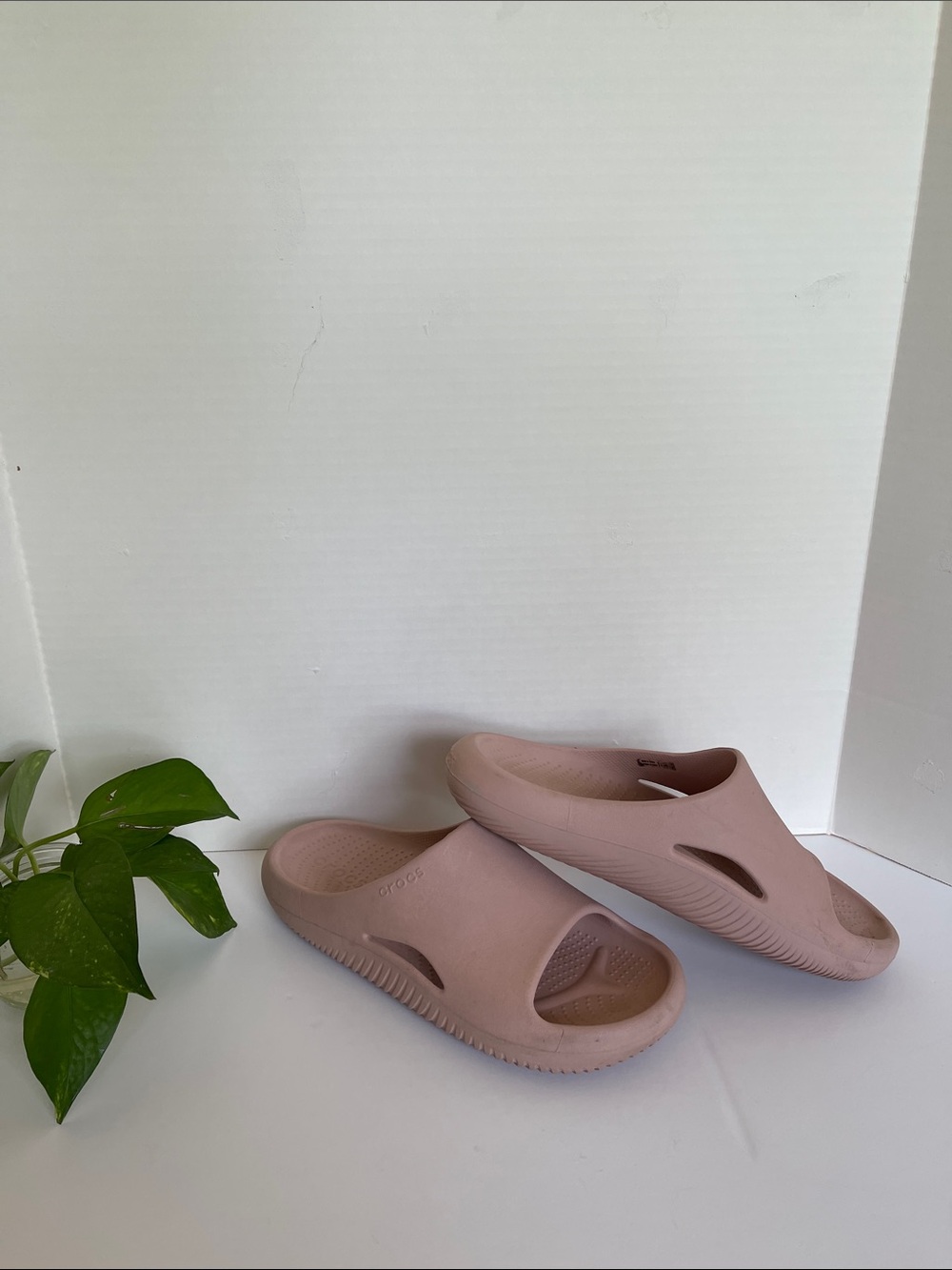 CROCS Soft Pink Slip-On Slides